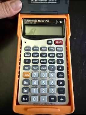 Construction Master Pro 4065 V3.1 Calculator w/ Rubber Case Tested & Working
